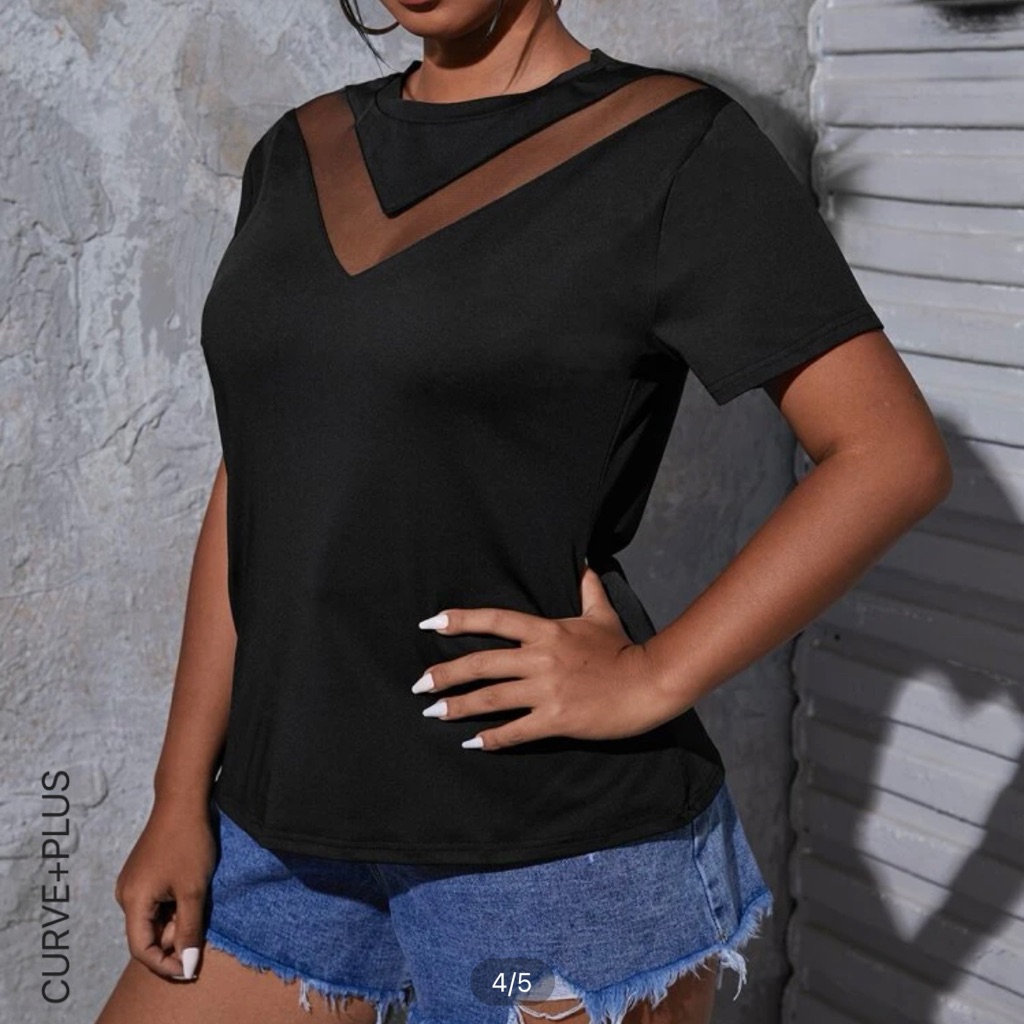 Mesh Solid Tee